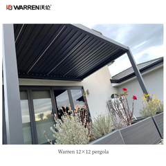 12x12 patio louvered pergola with outdoor aluminum alloy canopy