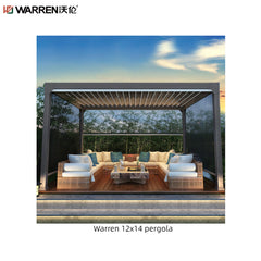 12x14 pergola with roof louvered patio aluminum waterproof