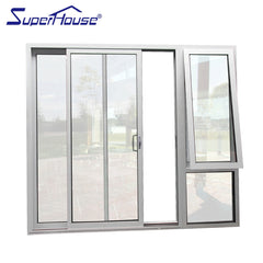 AS2047&CSA aluminum frame double glazed slim frame 3 panel sliding glass door on China WDMA