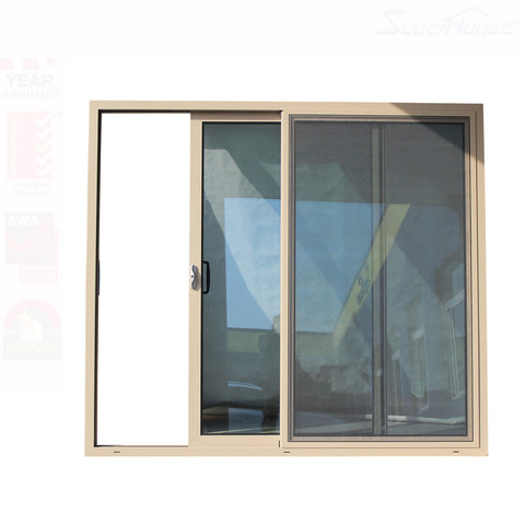 AS2047 Standard commercial heavy duty glass sliding doors aluminum frame on China WDMA