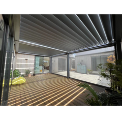 16x16 pergola with aluminum alloy waterproof roof outdoor