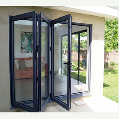 Aluminium alloy cost saving waterproof glass accordion doors for building project on China WDMA