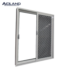 Aluminium glaze panel sliding glass door with mesh external doors with screen on China WDMA