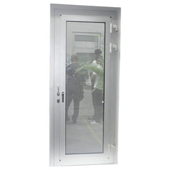 Aluminum Frame Glass Residential Entry Doors Single Leaf Double Swing Door on China WDMA