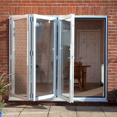 Aluminum Glass Patio Exterior Bifold Doors Double Glazing aluminum sliding door on China WDMA