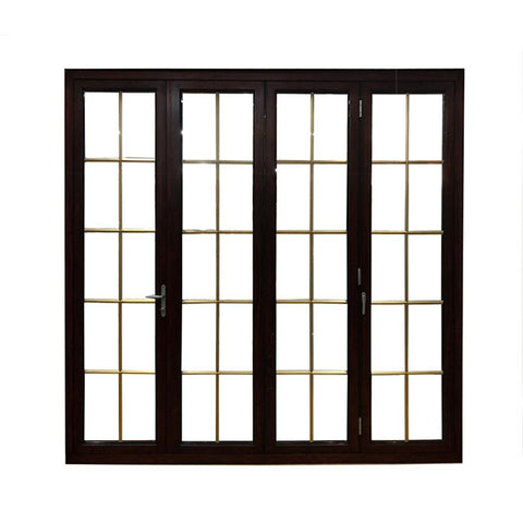 Aluminum decorative double glass bifold door grilles design on China WDMA