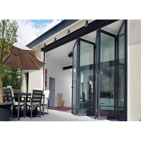 Aluminum door for big view with retractable screen bifoliding window doors on China WDMA