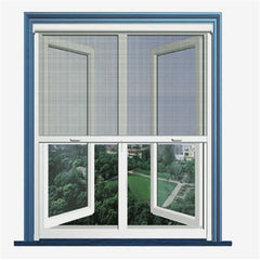 Aluminum frame tempered single/double glass swing window with mosquito net on China WDMA