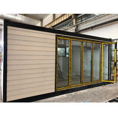 Aluminum glass folding accordion door on China WDMA