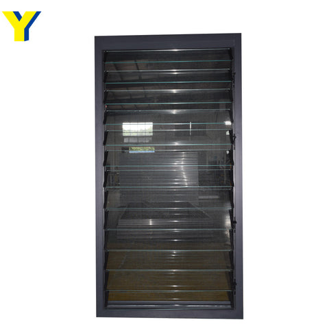 Aluminum glass louver frame exterior acoustic louver windows for sale on China WDMA