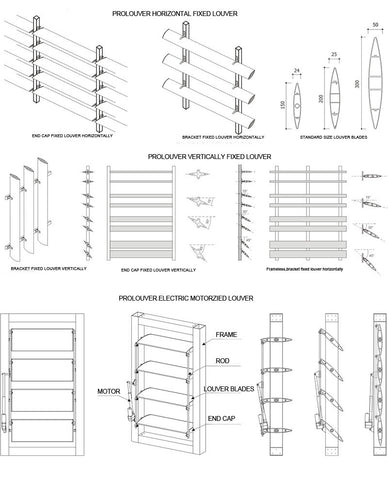 Aluminum metal window louver frames blade price on China WDMA