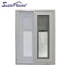 Aluminum windows and doors design fixed pane Glazing Sliding Windows Fire Rated Residential Window Blinds inside With Flynet on China WDMA