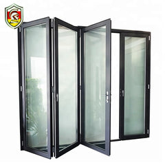 American front house style safety glass aluminium exterior bifold door on China WDMA