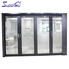 Australian standard AS2047 Cheap interior double glazed aluminium accordion folding doors on China WDMA