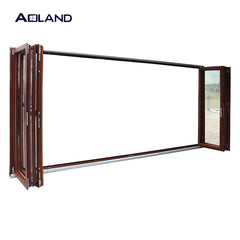 Australian standard aluminium bi fold doors design in wooden color on China WDMA