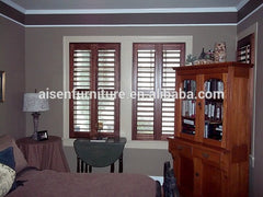 Basswood security bi-fold plantation shutter windows on China WDMA