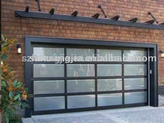 Black Anodized Aluminum Frame Automatic Frosted Tempered Glass Panels Garage Door prices on China WDMA