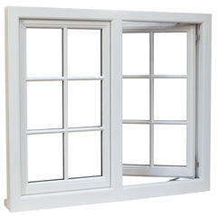 WDMA Modern Design Hot Sale House Used Tempered Glass PVC Frame Casement Windows