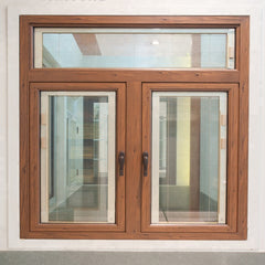 Thermal break blind inside double glass aluminum window french casement windows on China WDMA