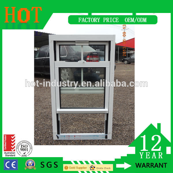 Cheap House Windows for Sale White Color PVC Single Top Hung Windows PVC Profile Sliding Windows on China WDMA