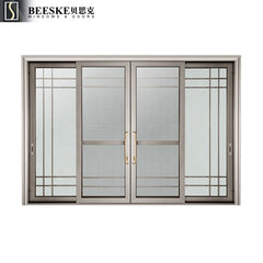 Cheap Price Large Size Tempered Glass Interior Three Track Aluminum Sliding Doors For Balcony on China WDMA