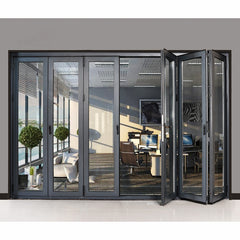 Cheap interior double glazed accordion sliding folding glass doors on China WDMA