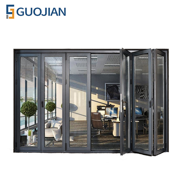 Cheap interior double glazed accordion sliding folding glass doors on China WDMA