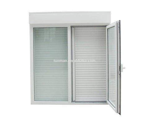 China aluminum windows and doors with roller shutter on China WDMA