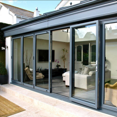 China made High quality aluminum folding glass patio door with good price on China WDMA