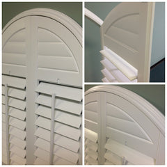 Custom Plantation Shutter for Half-Circle Window