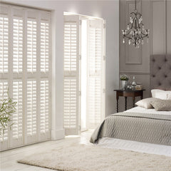 Custom Shape Durable classic Basswood Sliding Plantation Adjustable Window Outdoor California Shutters on China WDMA