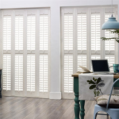 Custom Shape Durable classic Basswood Sliding Plantation Adjustable Window Outdoor California Shutters on China WDMA