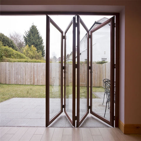 DY Aluminum Thermal Break Bi-folding French Door With Glass For Patio on China WDMA