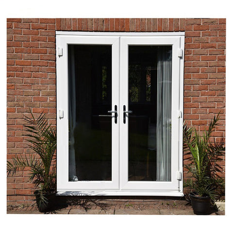 Decorative double Glass Casement Swing Exterior Patio French Upvc Doors on China WDMA