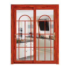 Double Glazing Glass Wood Grain Balcony Aluminum Lift Sliding Door on China WDMA