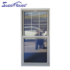 Double glazed low-e glass single hung windows with grill on China WDMA