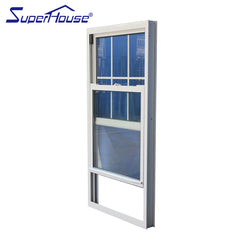 Double glazed low-e glass single hung windows with grill on China WDMA