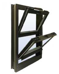 Double glazing aluminum double hung window single hung windows factory on China WDMA