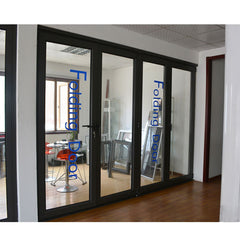 Double glazing lowes bi fold door/Accordion aluminum glass patio exterior bifold door on China WDMA