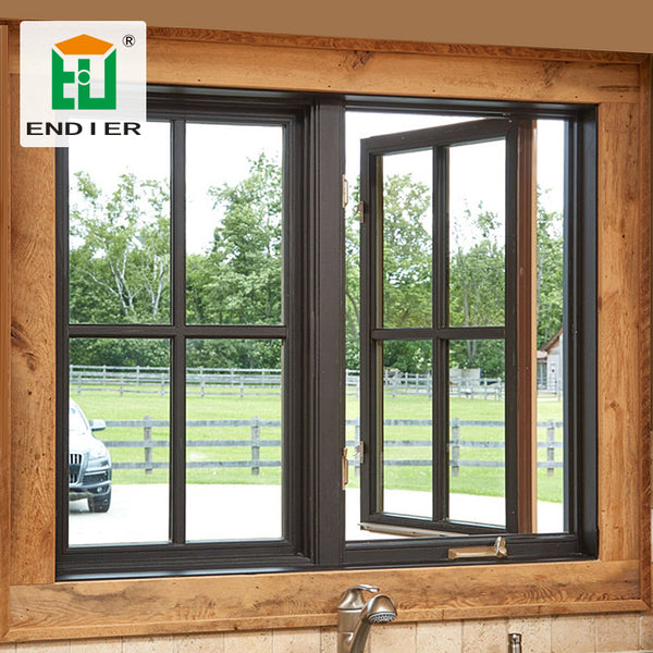 ENDIER Security buy aluminum windows for sale online Waterproof aluminum casment window Aluminum Frame channel window on China WDMA