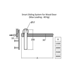 Easy To Install Modern Interior Smart Sliding Wood Door Closet Door Office Door System on China WDMA