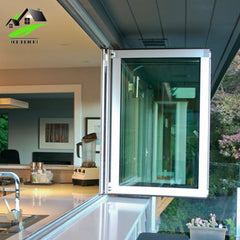 Energy Saving Thermal Break Profile Aluminum Double Glass Bifold Window Folding on China WDMA