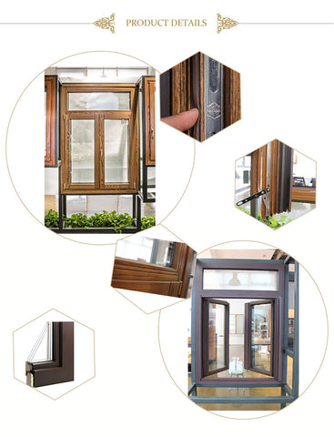 Europe Style Energy Efficient Aluminum Clad Wood Casement Windows on China WDMA