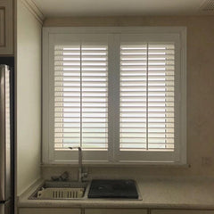 European style louvers window shutters sliding folding plantation shutter on China WDMA