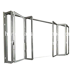 Exterior Customized Size Insulated Glass Aluminum Alloy Bifold Doors on China WDMA