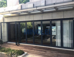 Exterior aluminium folding patio accordion glass doors on China WDMA