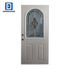 Fangda pre-hung door mini blind glass insert net door design on China WDMA