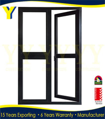 Fashion Aluminum Glass Finished Surface Fiberglass Entry Aluminium Impact Resistant Double Pane Casement Door on China WDMA