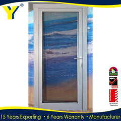 Fashion Aluminum Glass Finished Surface Fiberglass Entry Aluminium Impact Resistant Double Pane Casement Door on China WDMA