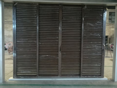 Fixed Blade Sliding Aluminum Louver Door for Internal & External Decoration on China WDMA